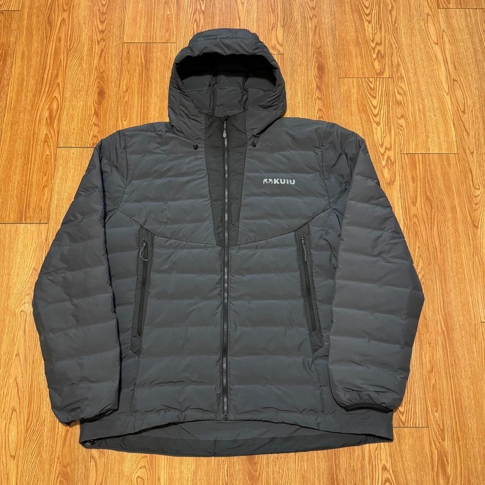 KUIU Men's Jacket 3XL Elements Warm Windproof Hooded Full Zip Gunmetal